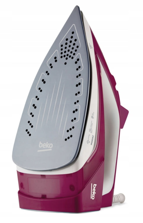 Steam iron Beko SIM3126R burgundy pair 120g/min strong 2600W FIREFIGHTER Brand Beko