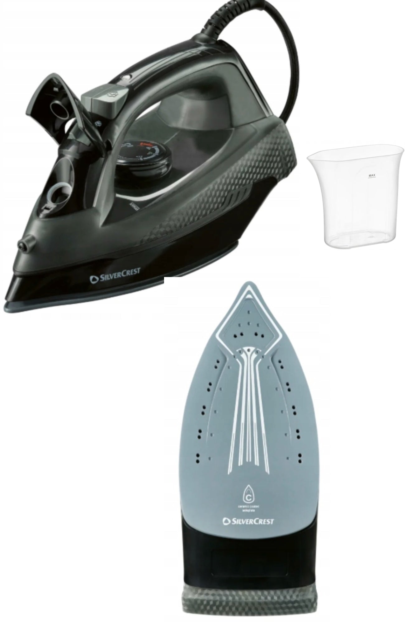 Steam iron SILVERCREST SDBG 2200 A1 BLACK 300 ML 2180W STRONG