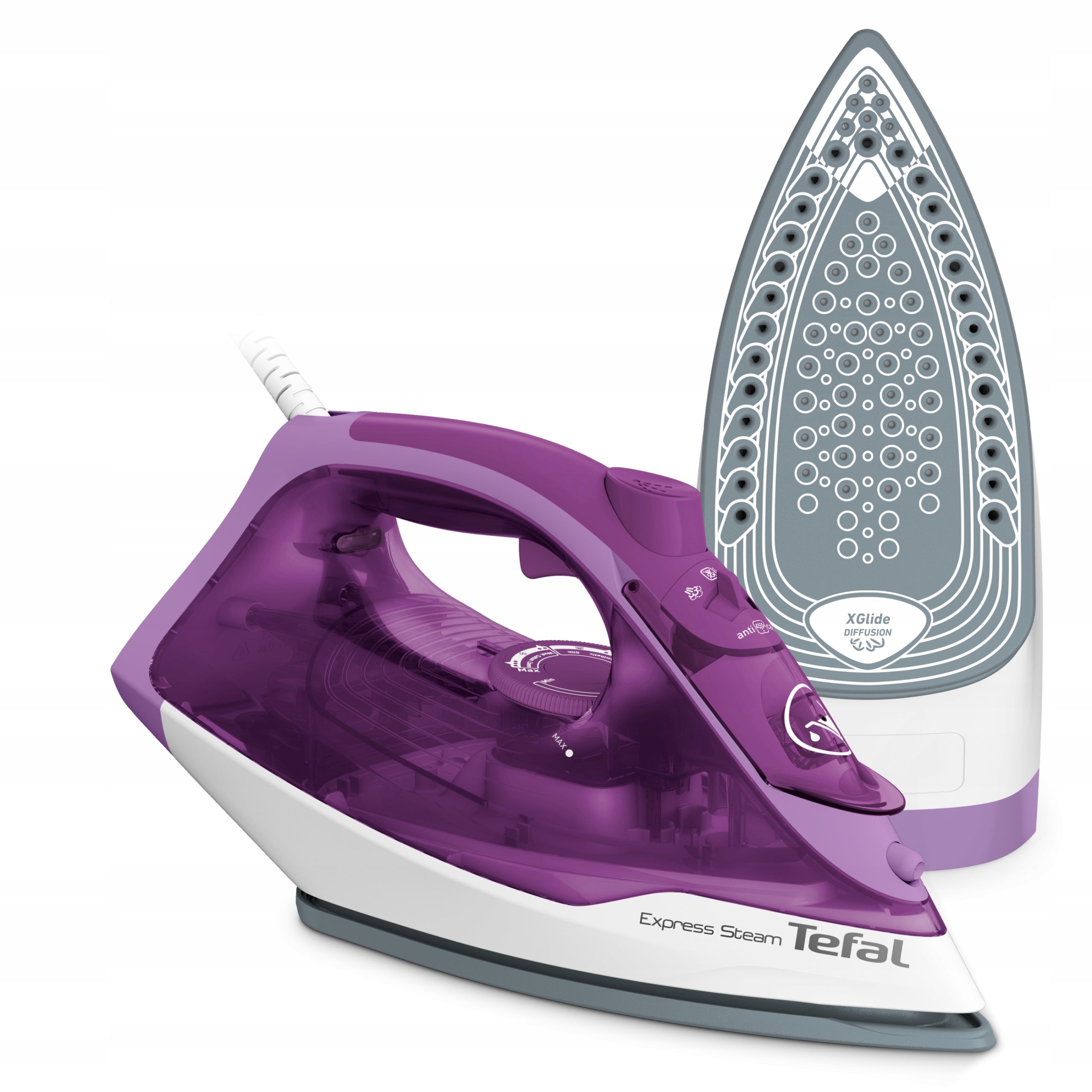 Steam iron Tefal Express Steam FV2836 2400W anti-drip ceramic foot