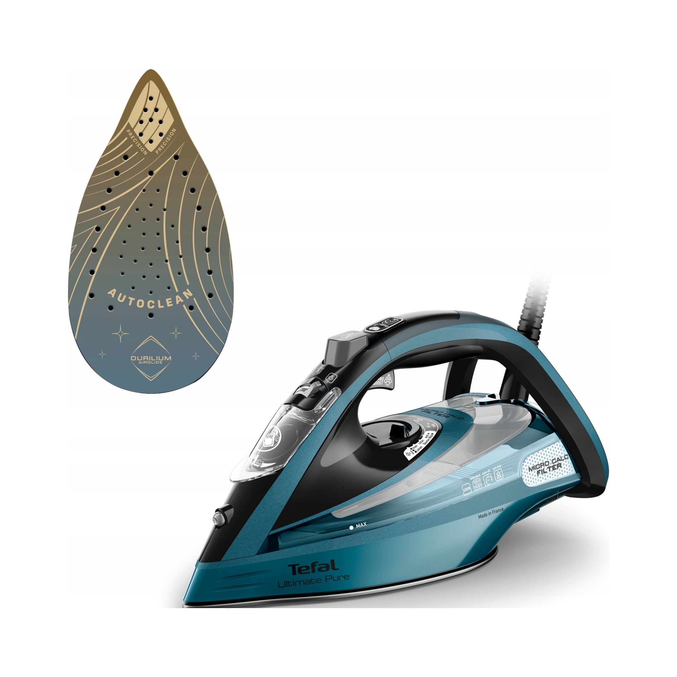 Steam iron Tefal Ultimate Pure FV9851 3200 W strong anti-drip firefighter