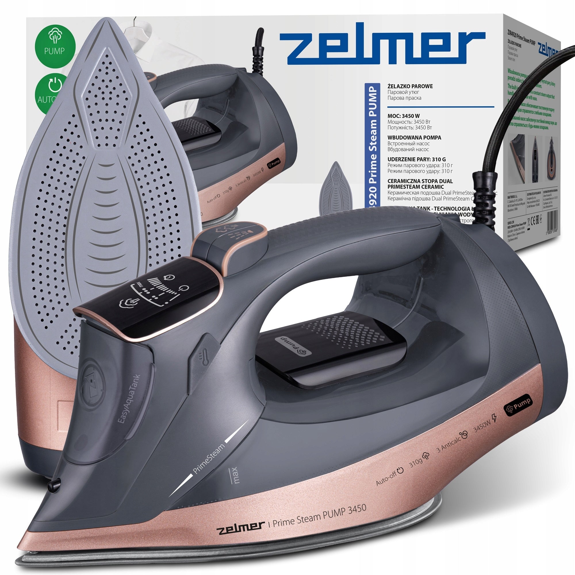 Steam iron Zelmer ZIR4920 PrimeSteam 3450W