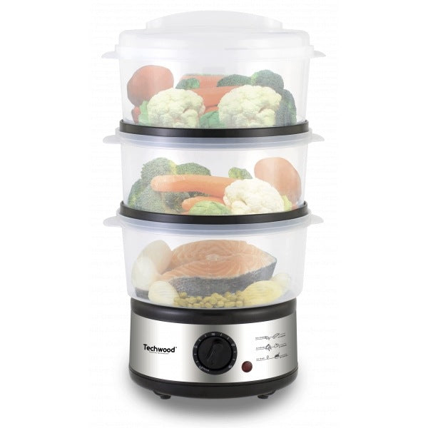 Steam pot Techwood TCV-750, 3 baskets, 7.5 L, 400 W