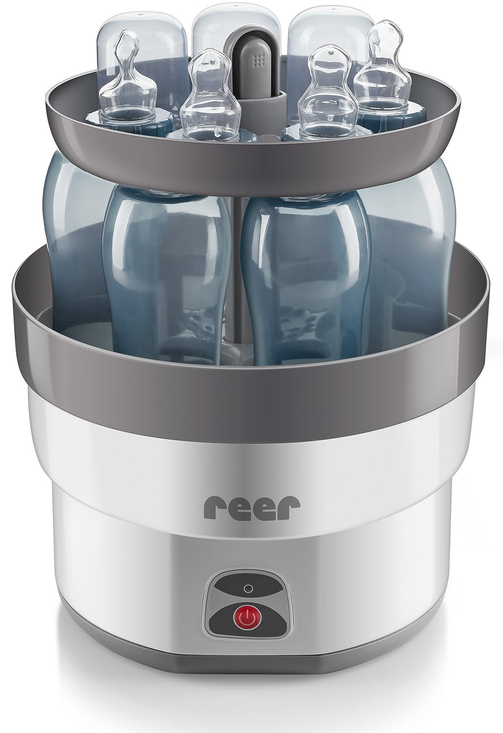 Steam sterilizer for bottles Reer 500W electric with pliers white Packaging status original
