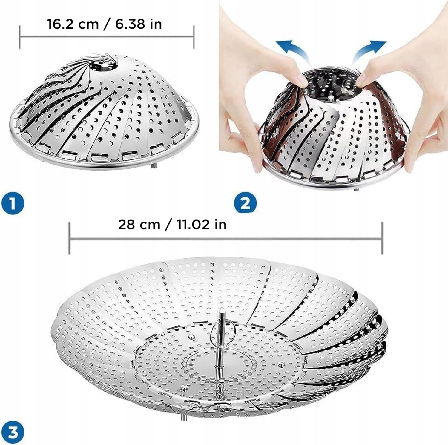 Steamer Folding Steaming Cartridge Adjustable Universal Basket Brand no brand