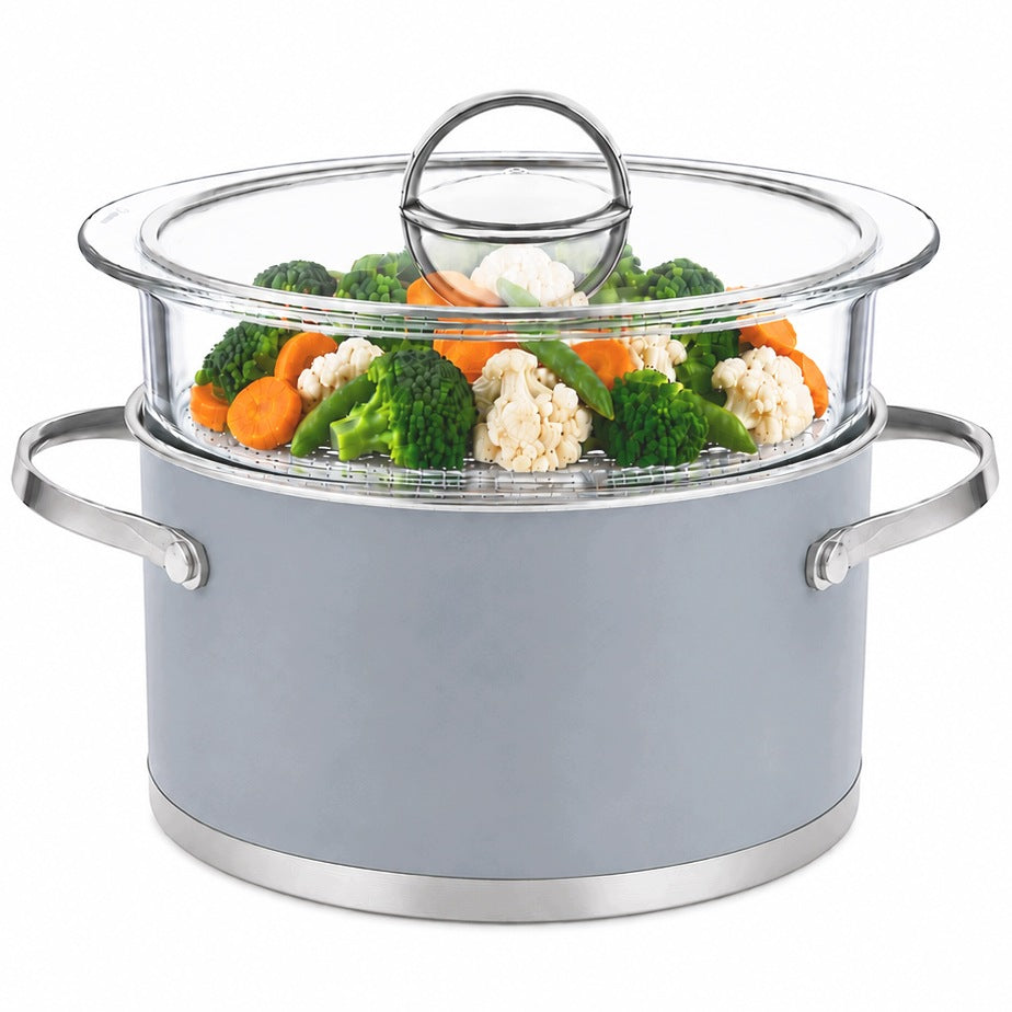 Steamer Glass Steaming Pot Glass Sieve INDUCTION Pepe