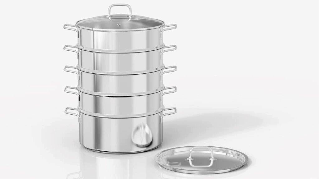 Steamer NOIS 9 l 7-piece set for steaming 18/10 steel Packaging status original