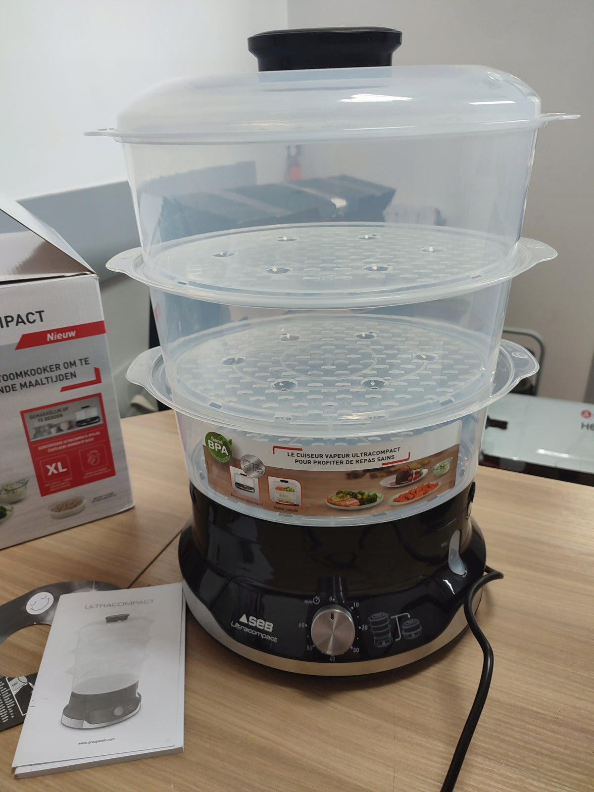 Steamer SEB VC204800 9 l black 800 W Dominant color black