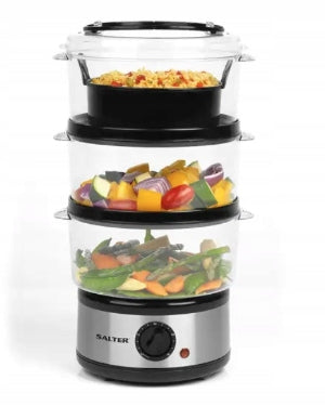 Steamer Salter EK6351MBLK 7,5 l Silver 600 W