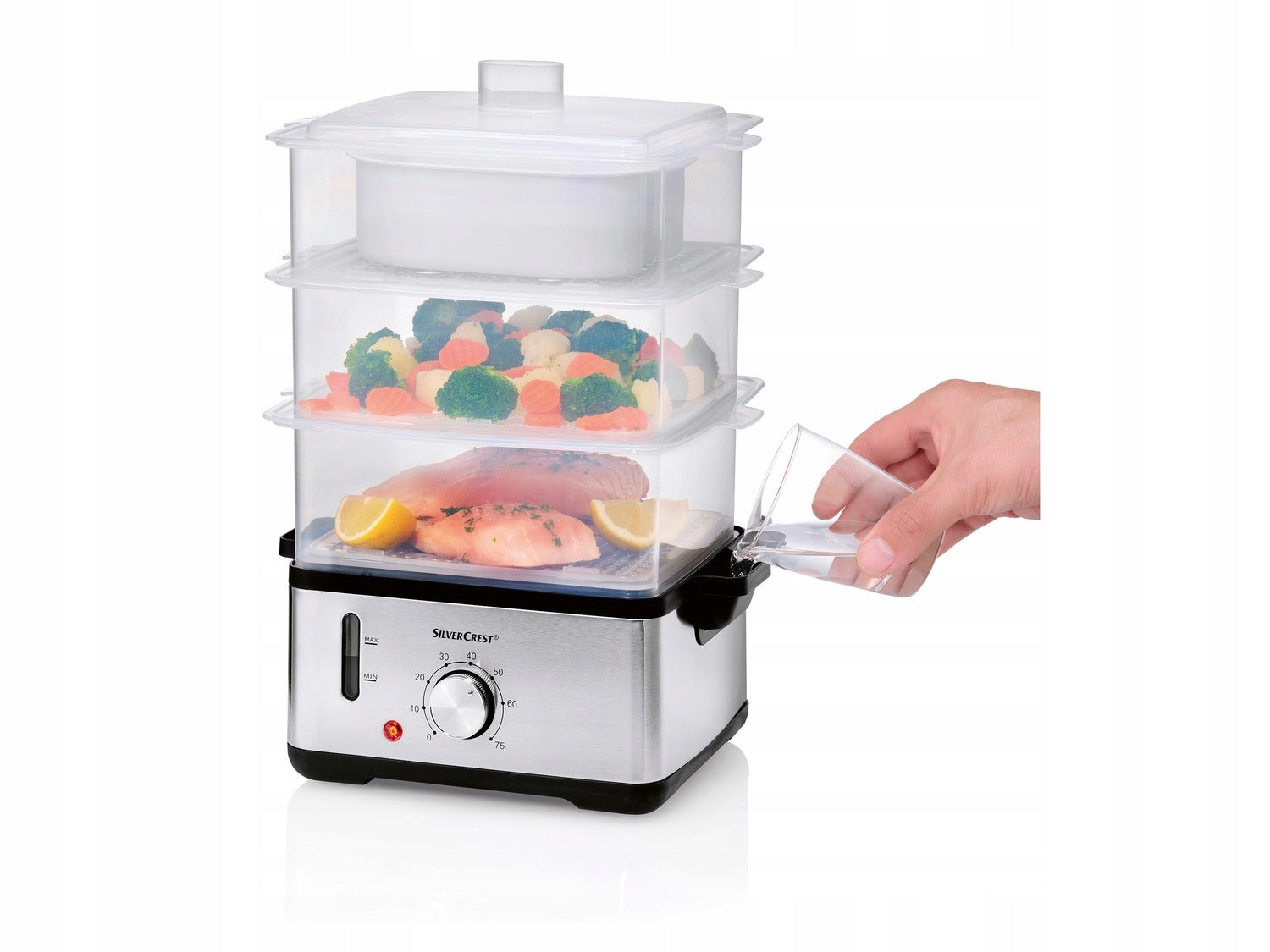 Steamer SilverCrest SDG 950 D4 Silver Steaming Appliance