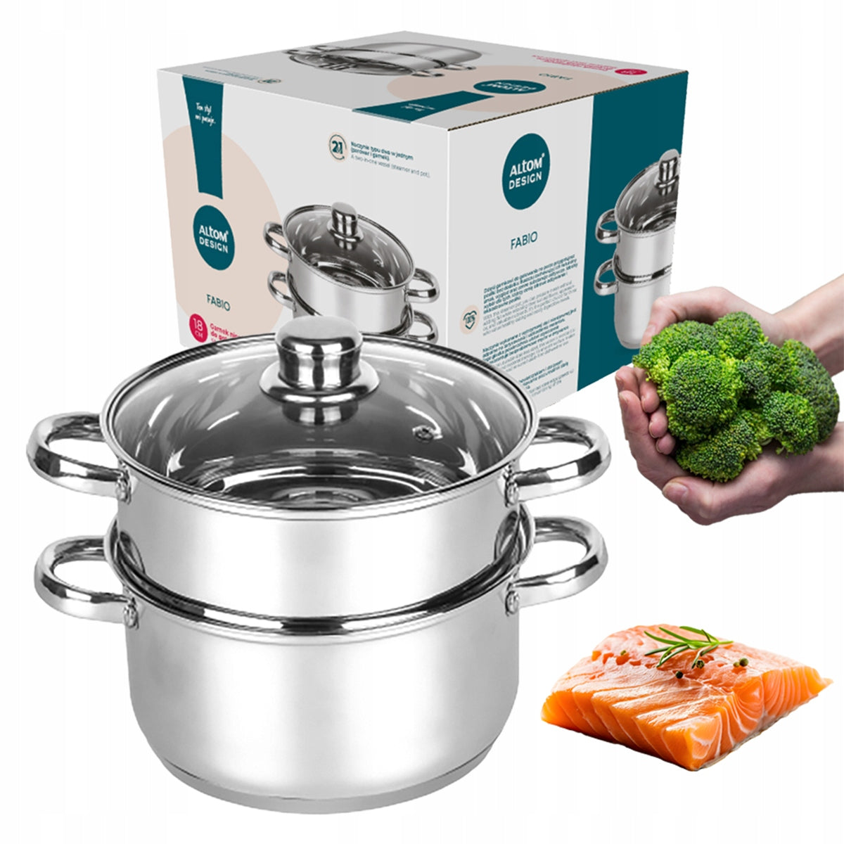 Steamer steaming pot gas induction Altom Design Fabio
