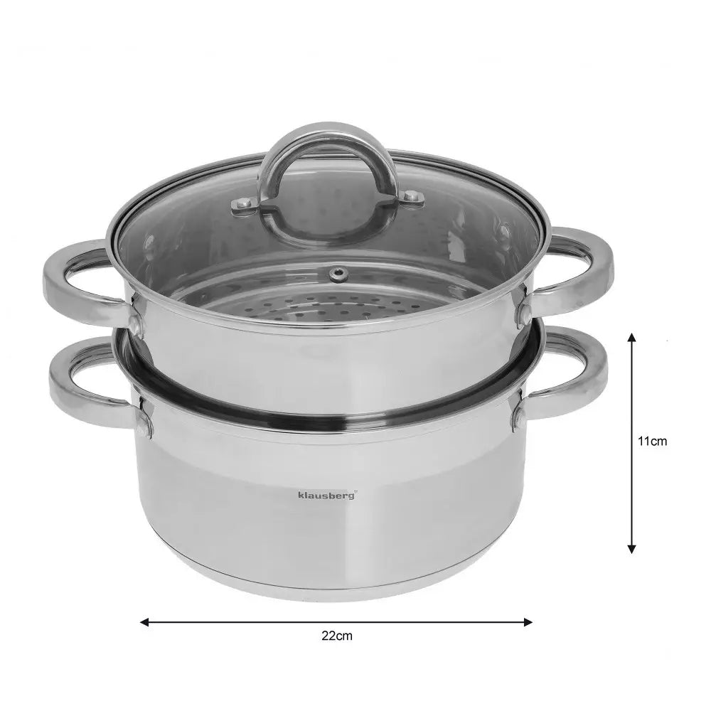 Steaming Pot 4L 22 cm KLAUSBERG KB-7141 Induction Gas Manufacturer code 5902666611413