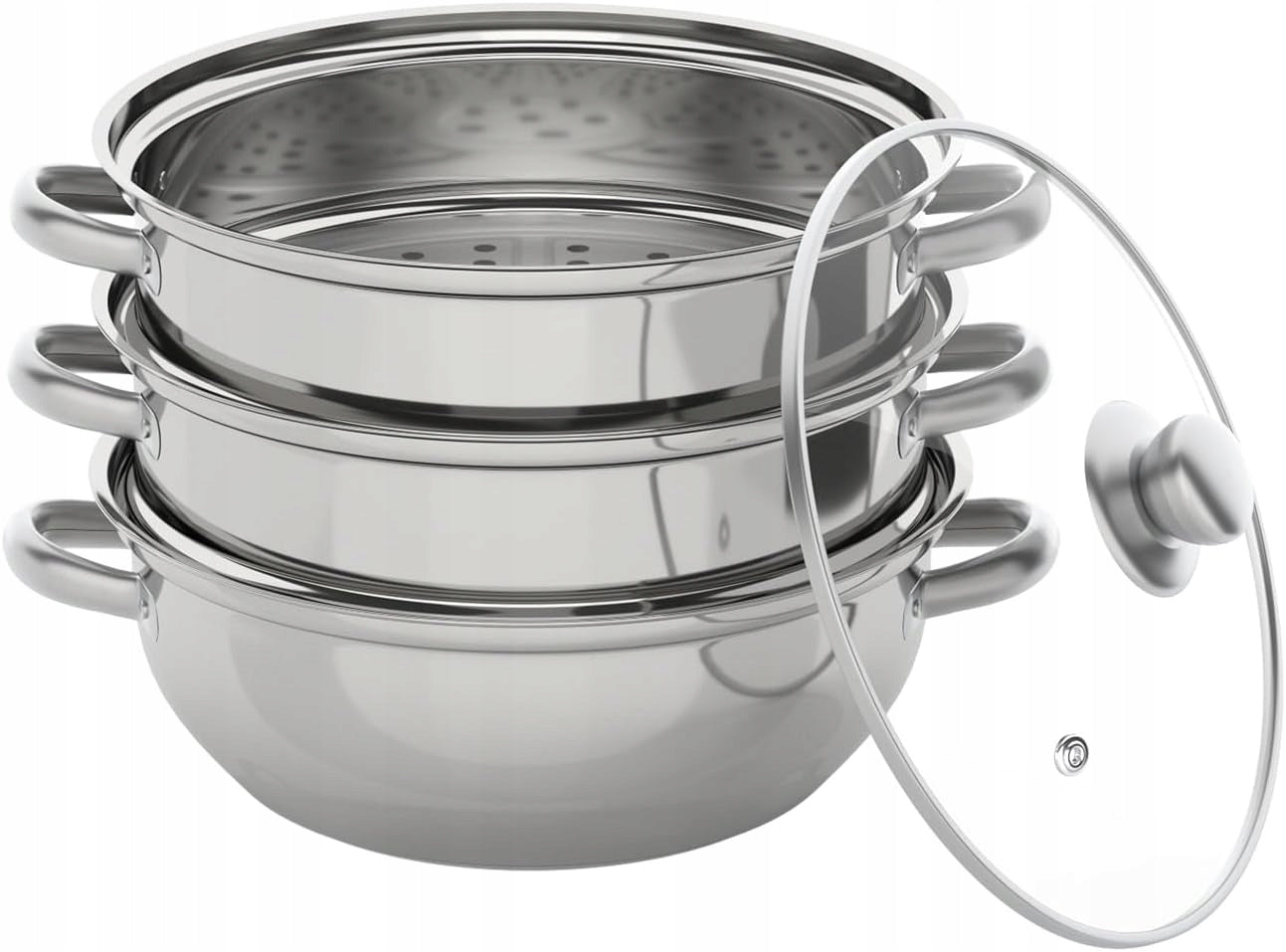 Steaming pot 3 level ,stainless steel