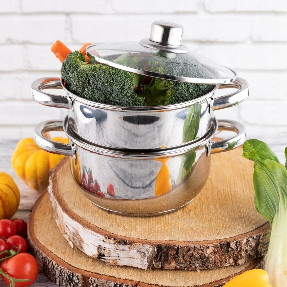Steaming pot Florina Divapore 3 el. 18 cm induction Packaging status original