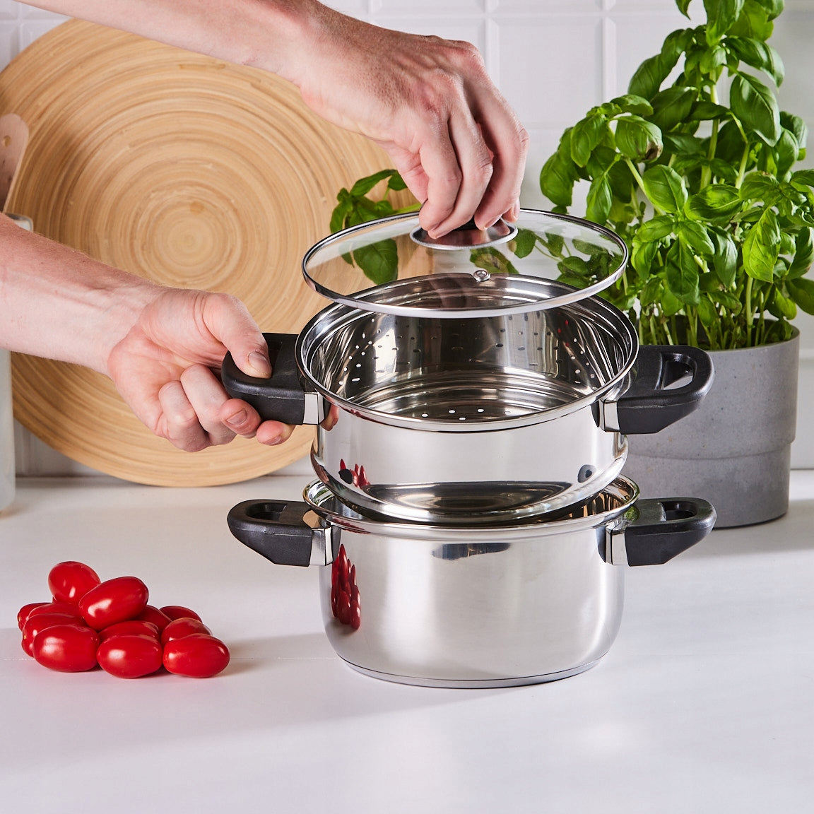 Steaming pot stainless steel induction Altom Emilio 2,2 l Manufacturer code 020400492