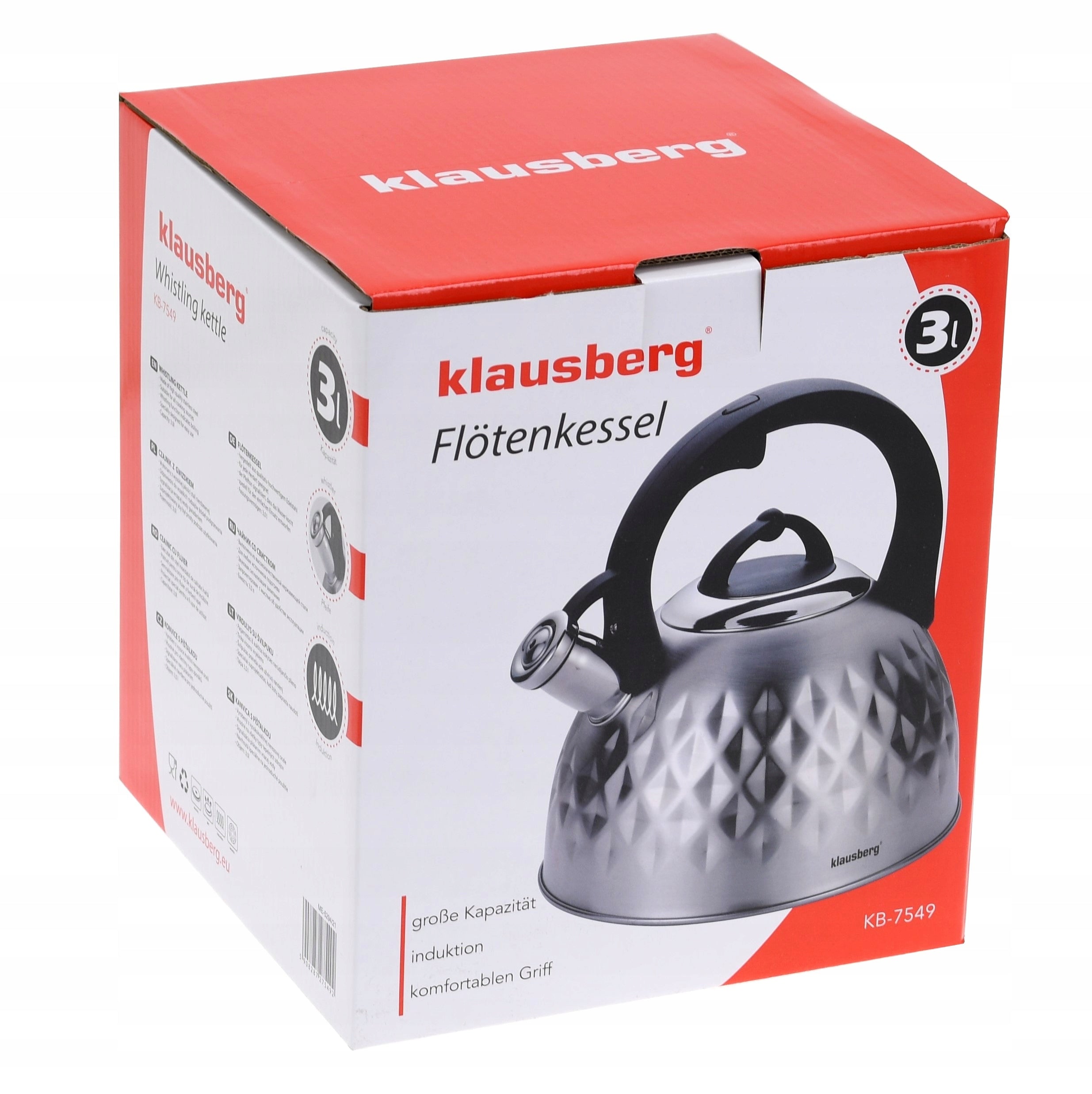 Steel KETTLE 3 L Whistle Induction Gas SATIN Material steel