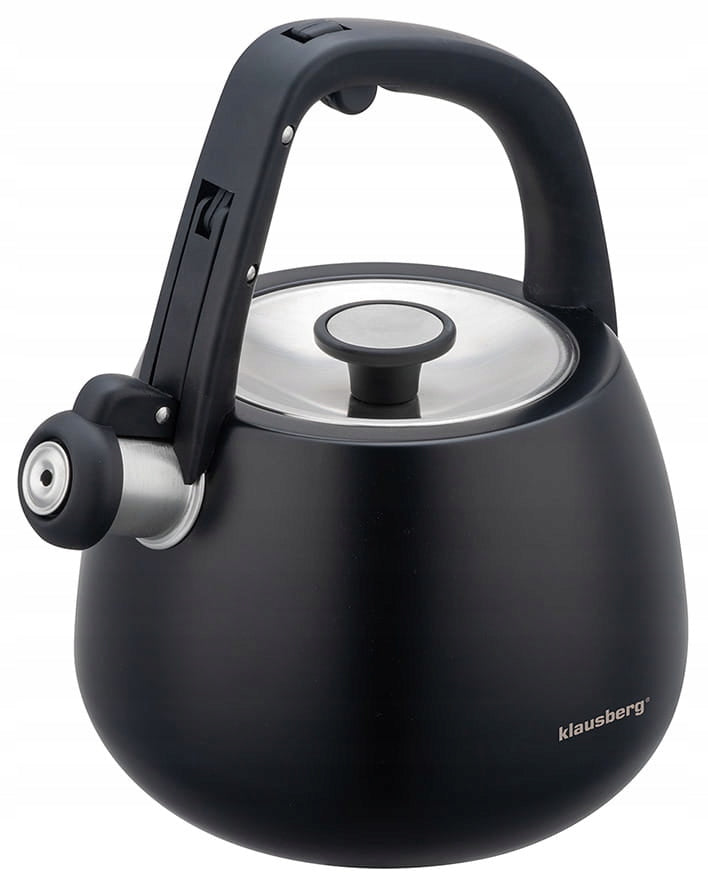 Steel Kettle 2.5L Gas Induction Black Matte KLAUSBERG KB-7774