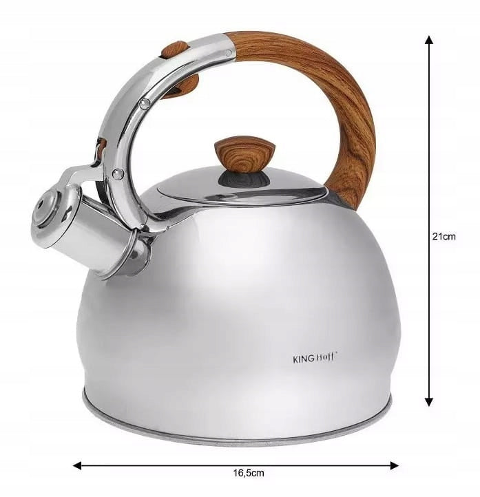 Steel Kettle with Whistle 2L Induction GAS GLOSS Manufacturer code KH-3782