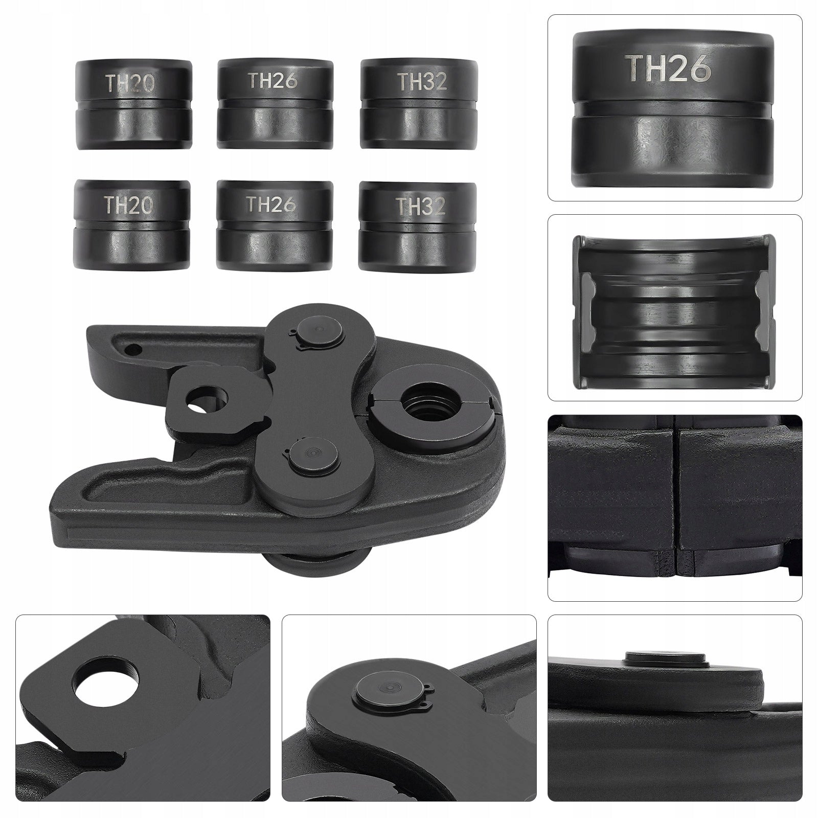 Steel Manual Clamp Jaws 16-32 mm with Interchangeable Jaws Packaging status original