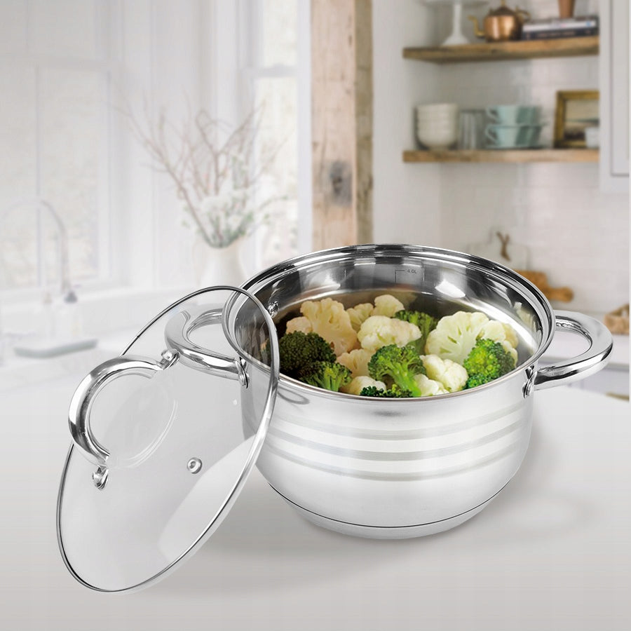 Steel Pot with lid induction 16cm 2,1l | Maestro MR-3513-16 Manufacturer code MR-3513
