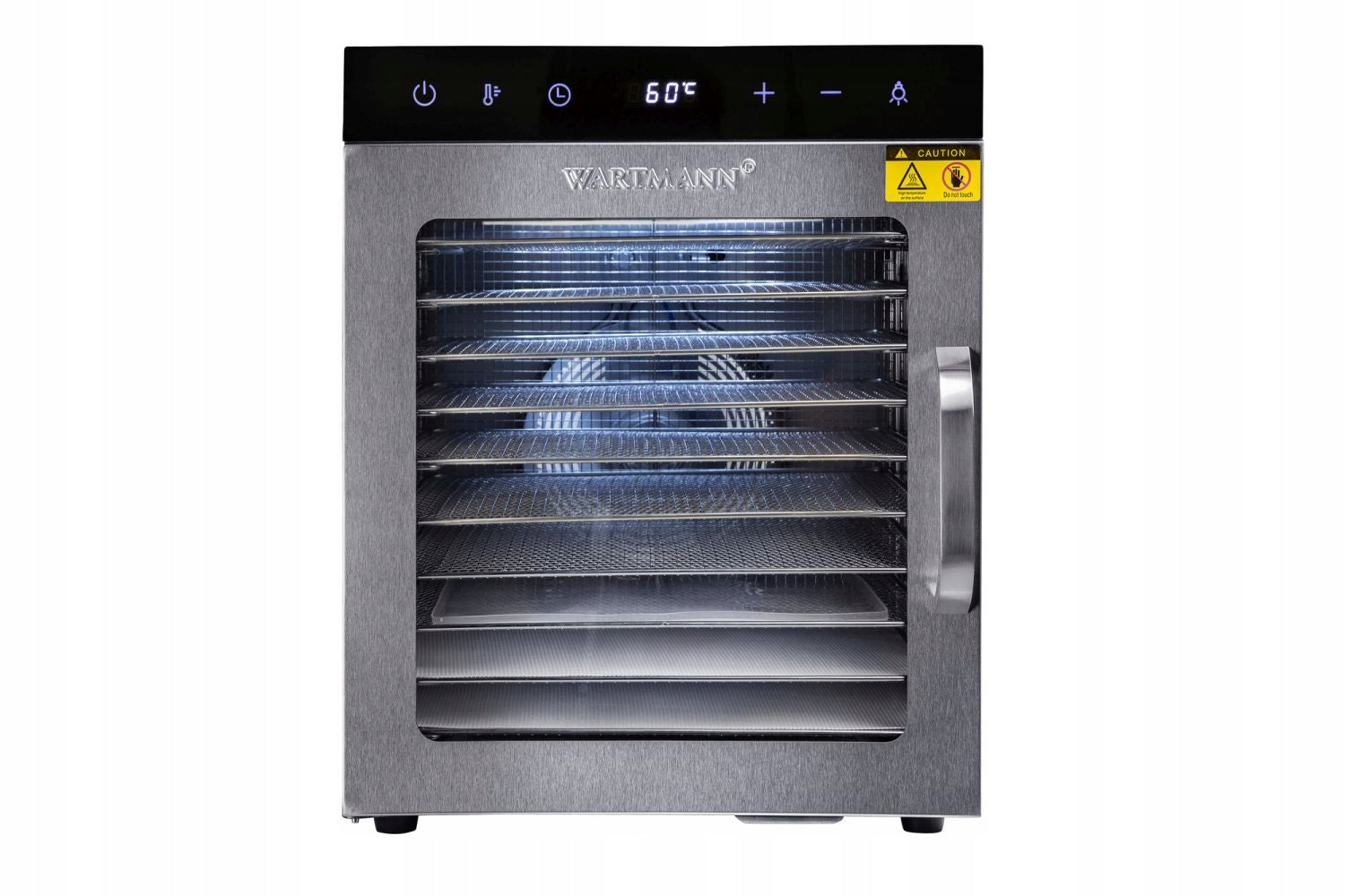 Steel dehydrator Wartmann WM-2110 with LED backlight + 10 trays Manufacturer code 270180