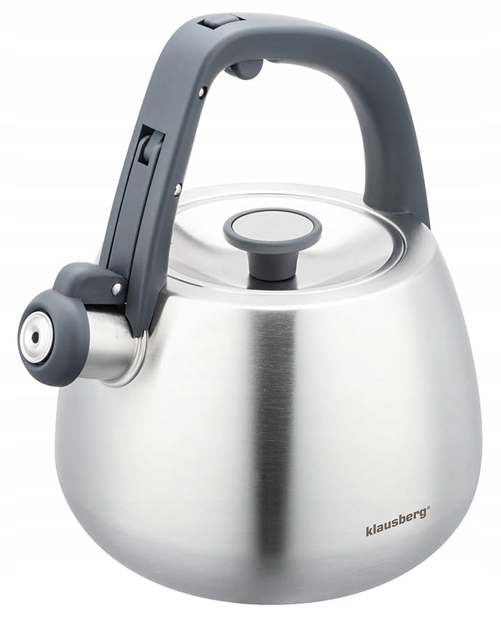 Steel kettle 2.5L gas induction silver satin KLAUSBERG KB-7773