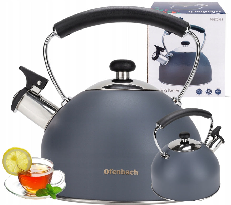 Steel kettle for gas induction MODERN DESIGN 2,2L OFENBACH Packaging status original