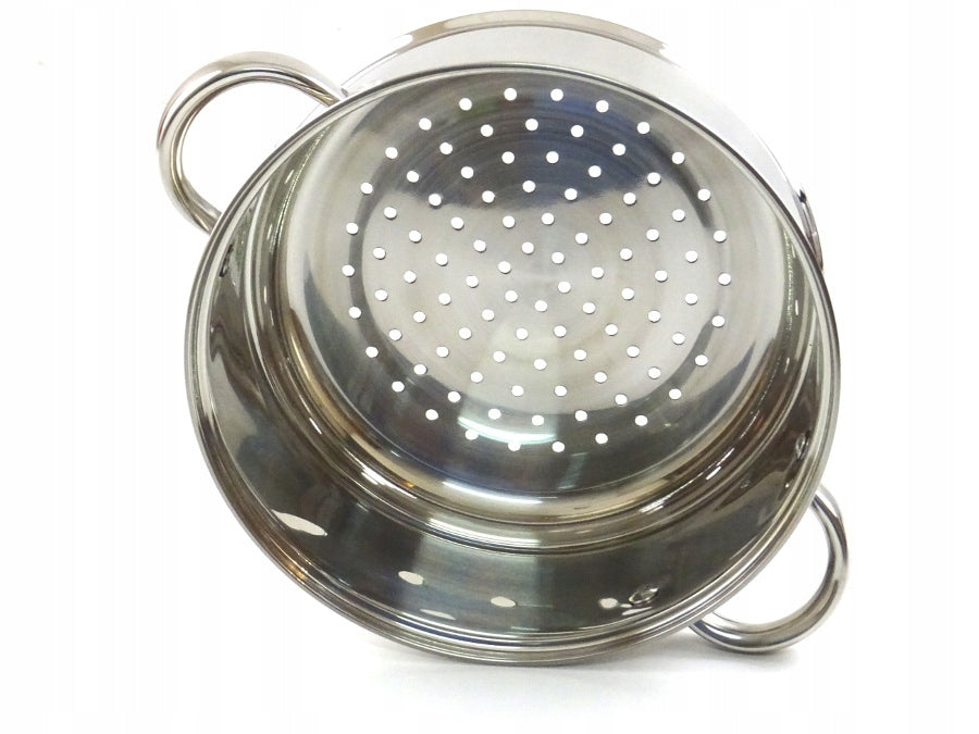 Steel pot, strainer insert, steamer insert, steel insert, lid Manufacturer code HF 9204