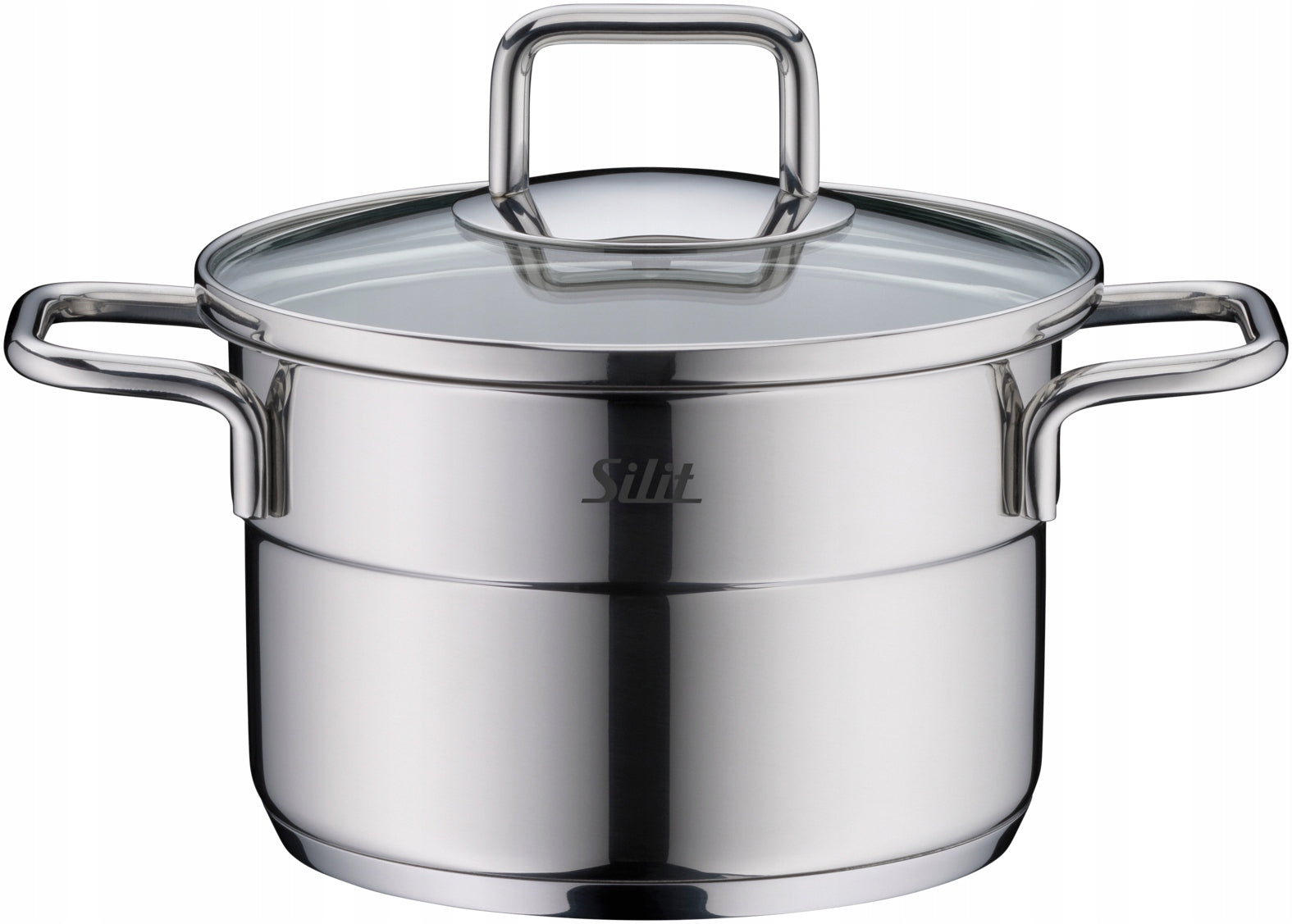Steel pot with lid high Silit Extra Cook small 14 cm 1,3l induction Manufacturer code 2102306405