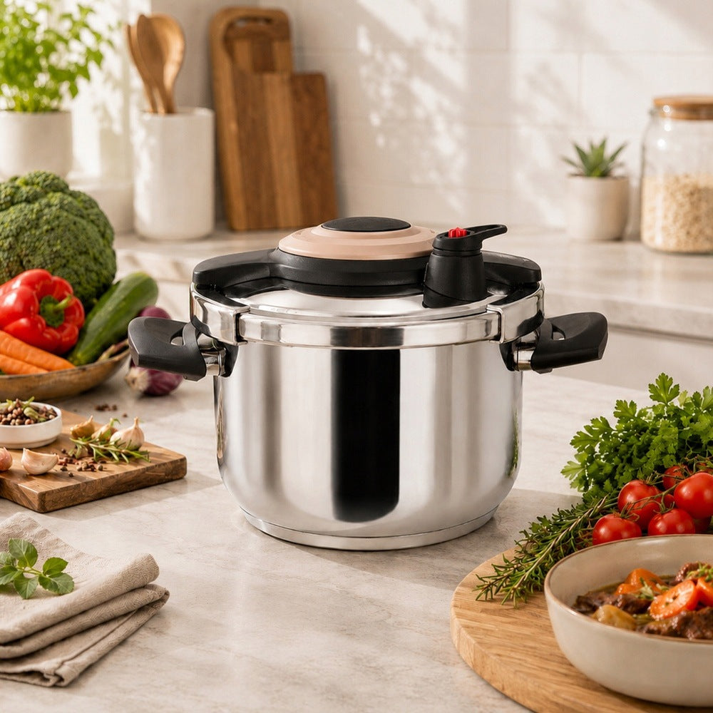 Steel pressure cooker with automatic closing DRONE 5 l Brand Orion
