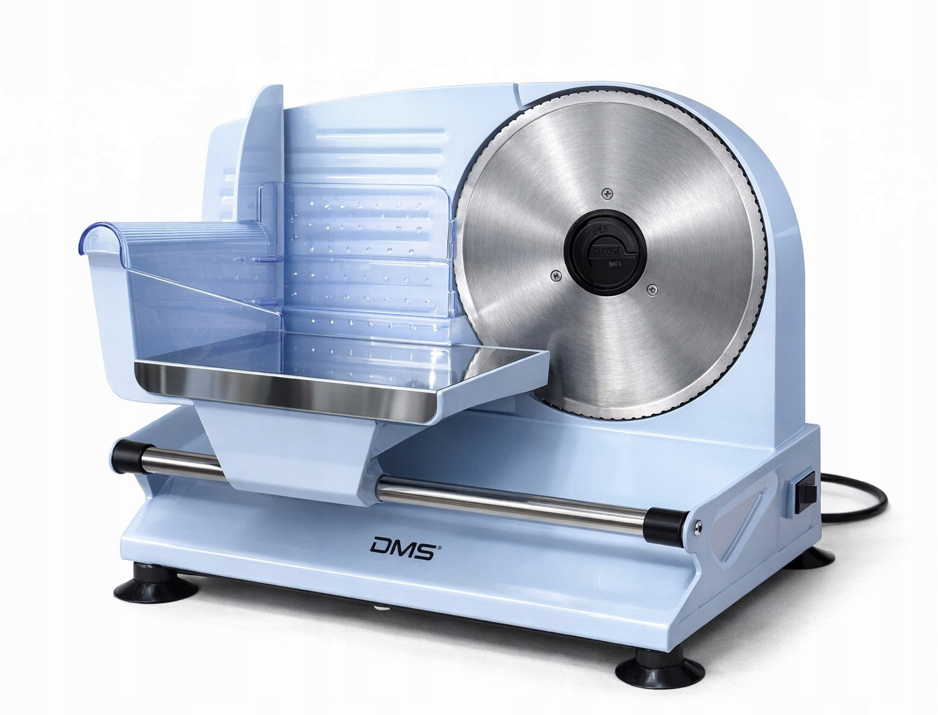 Steel slicer for bread cold cuts cheese 400W DMS AS-400 blue