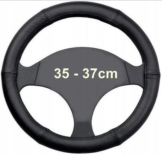 Steering Wheel Cover Protective Cover 100% Leather A 35-37cm For Car