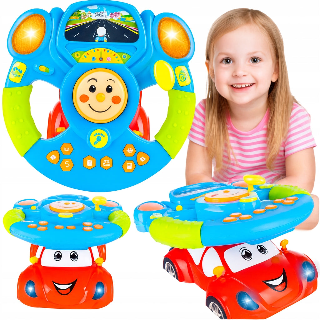 Steering Wheel Interactive Musical Toy For Kids Sounds And Lights