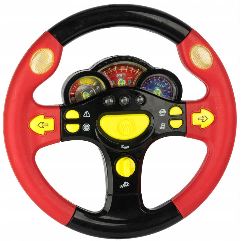 Steering wheel Speaking in Polish interactive Lights up car driving simulator Brand Madej