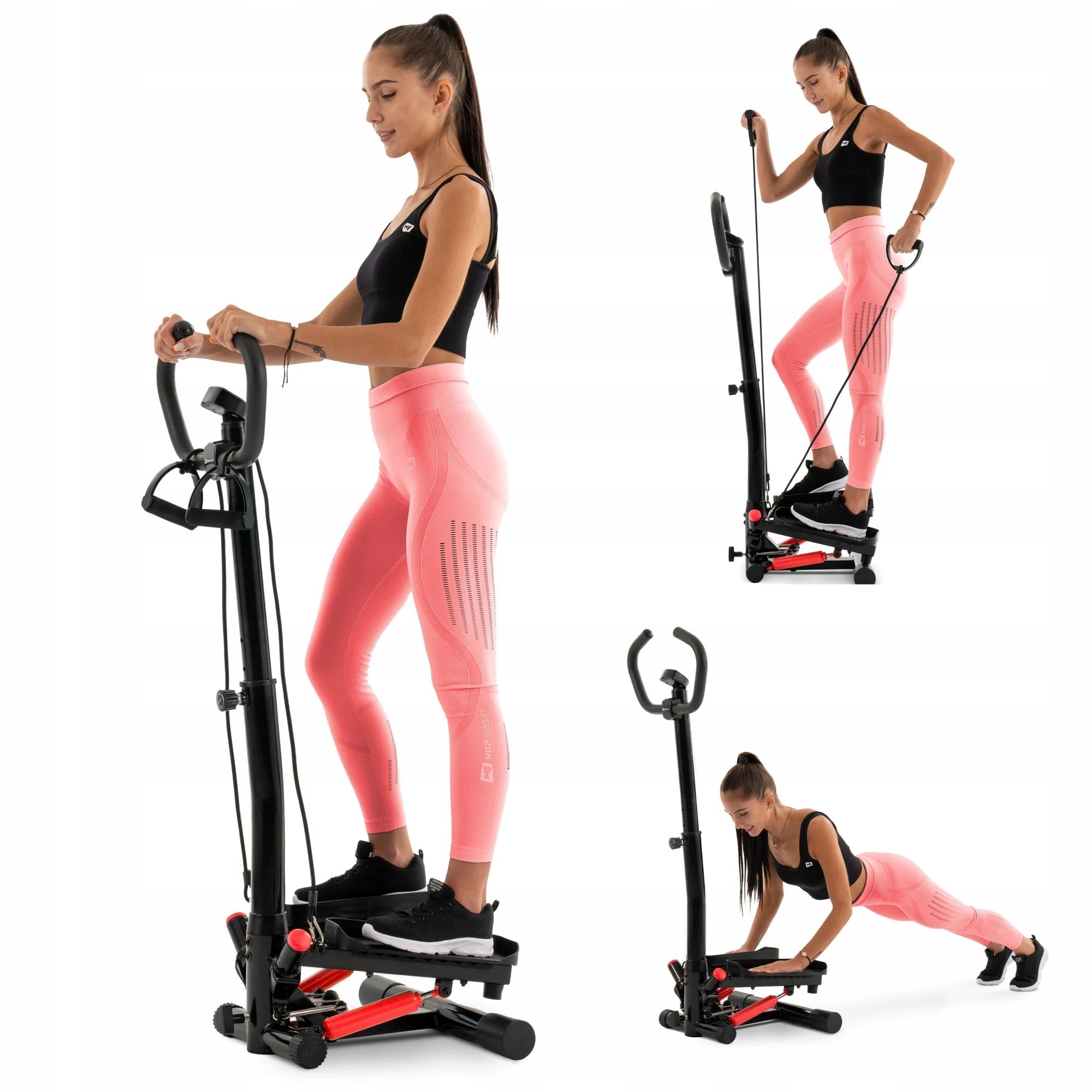 Stepper Twisted Column with Expanders Cardio and Buttock Training