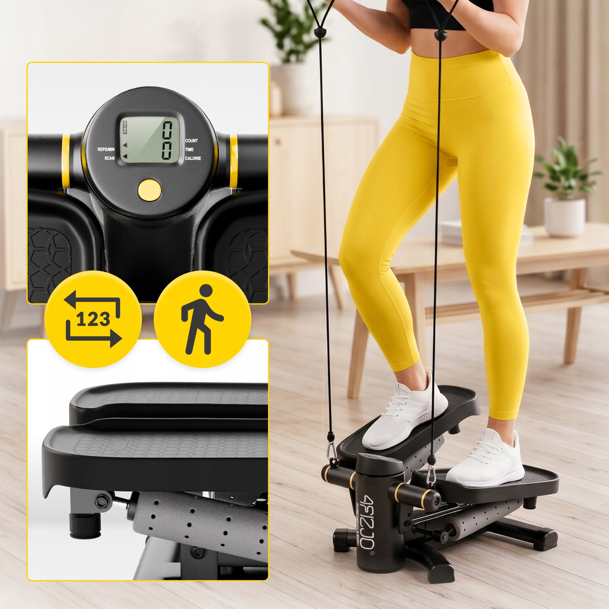 Stepper Twisted Straight 2in1 ProStep X For Exercise Links LCD Expanders 150kg Manufacturer code ProStep X schodowy stepper hydrauliczny