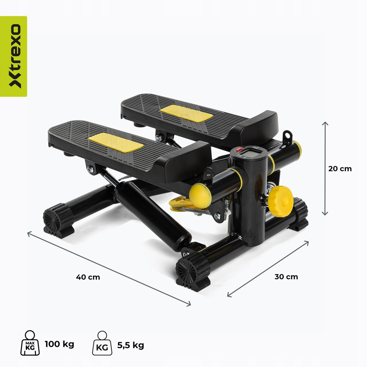 Stepper fitness step for aerobics exercises XTREXO FS100 with links + counter Manufacturer code FS100
