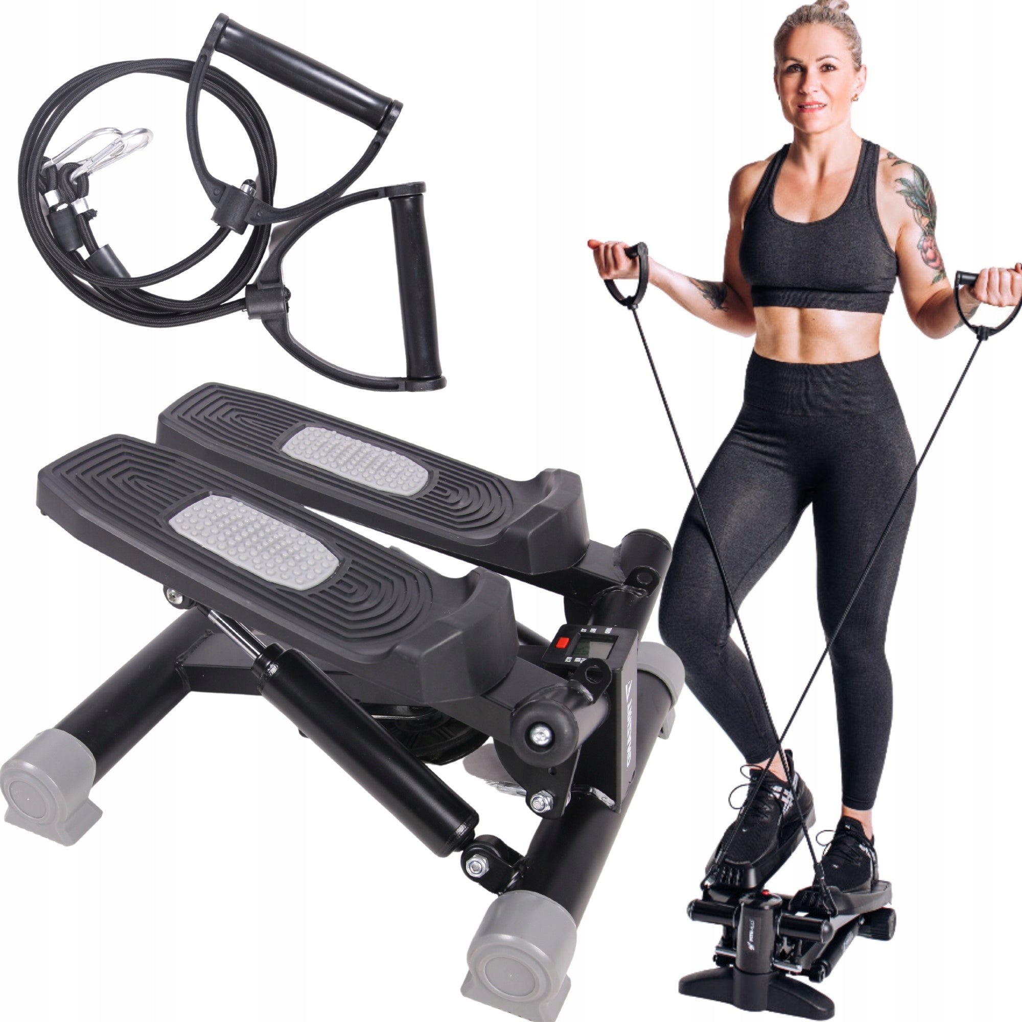 Stepper swivel with links display counter for fitness step exercises Brand Fit4Med