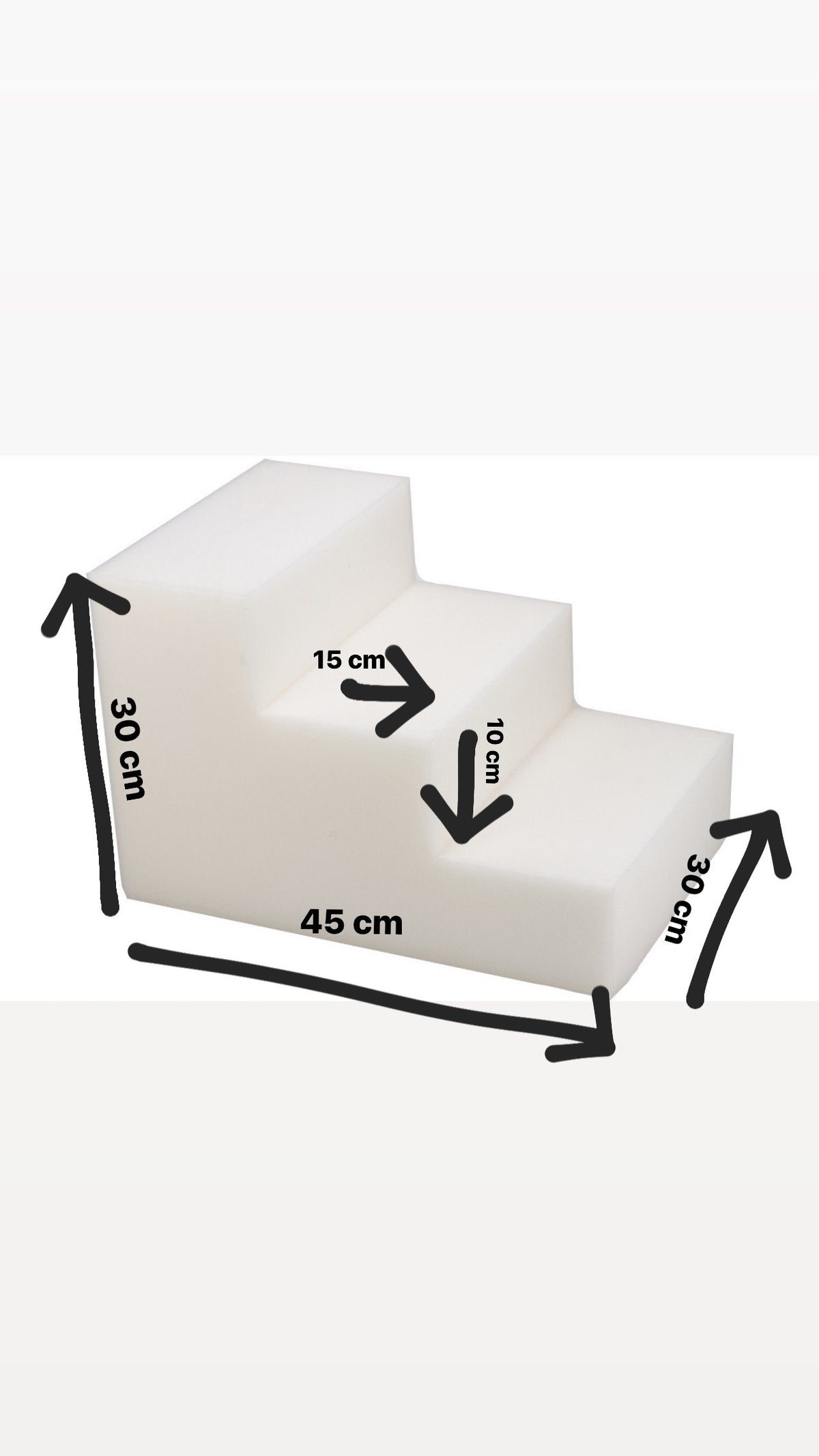Steps dog stairs made of foam 3 DEGREES 30 cm ramp without cover QUALITY Brand Pureko