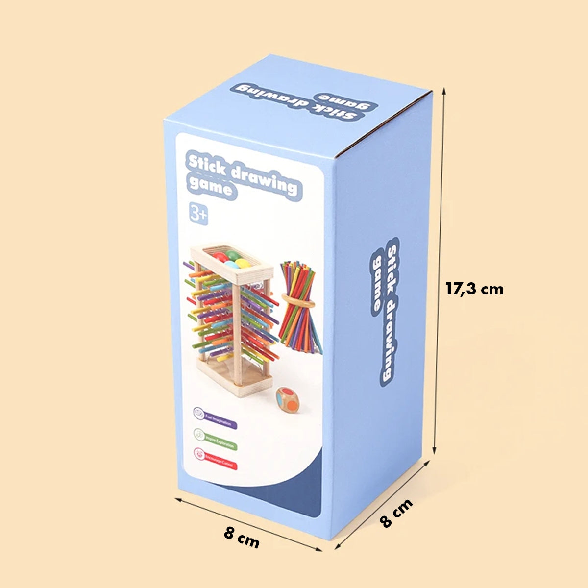 Stick Pyramid Wooden Arcade Game 2in1 Montessori Toy Manufacturer code 5906574644822