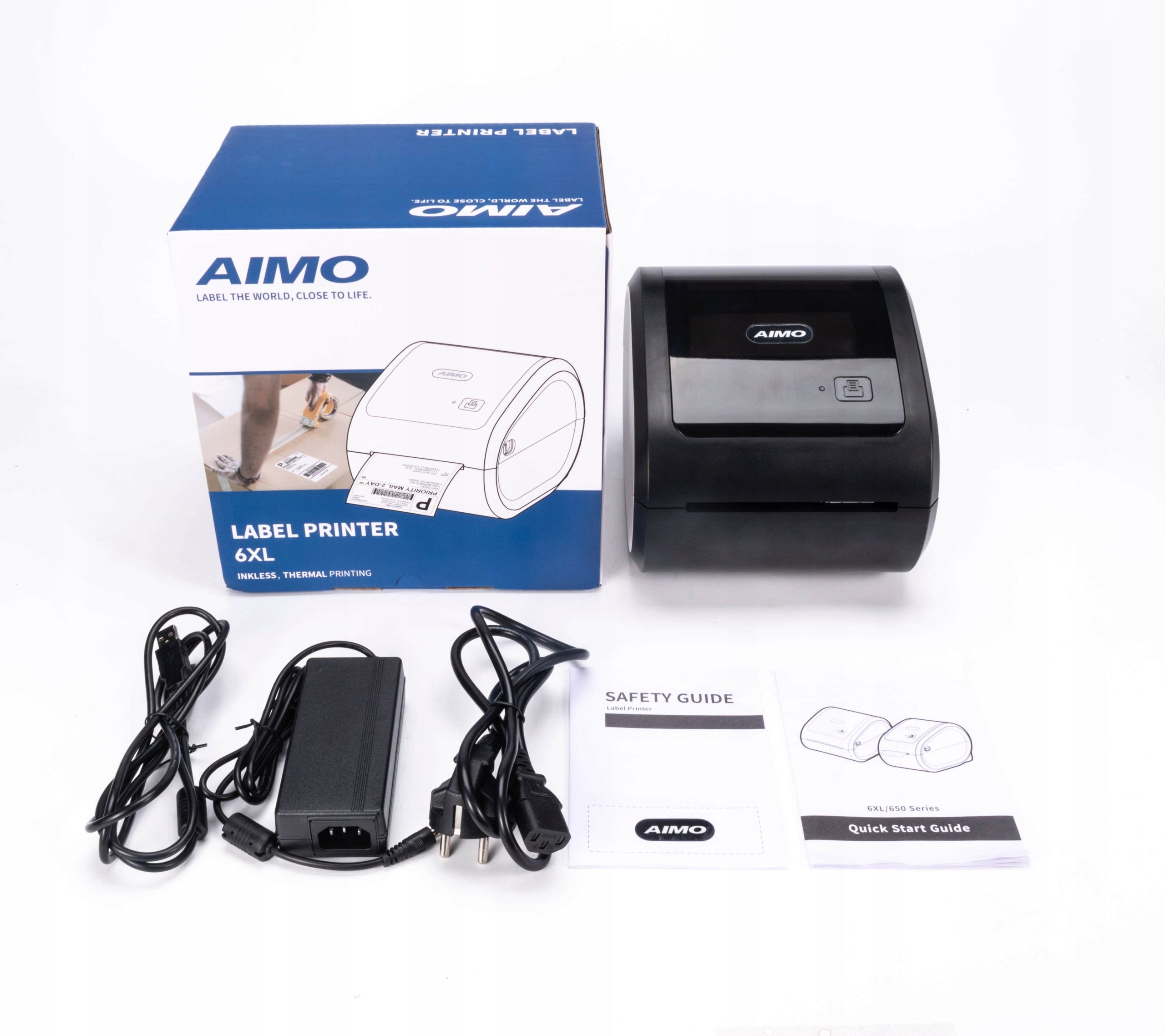 Sticker Label Printer AIMO 6XL 115mm BT PC USB Label LW Packaging status original