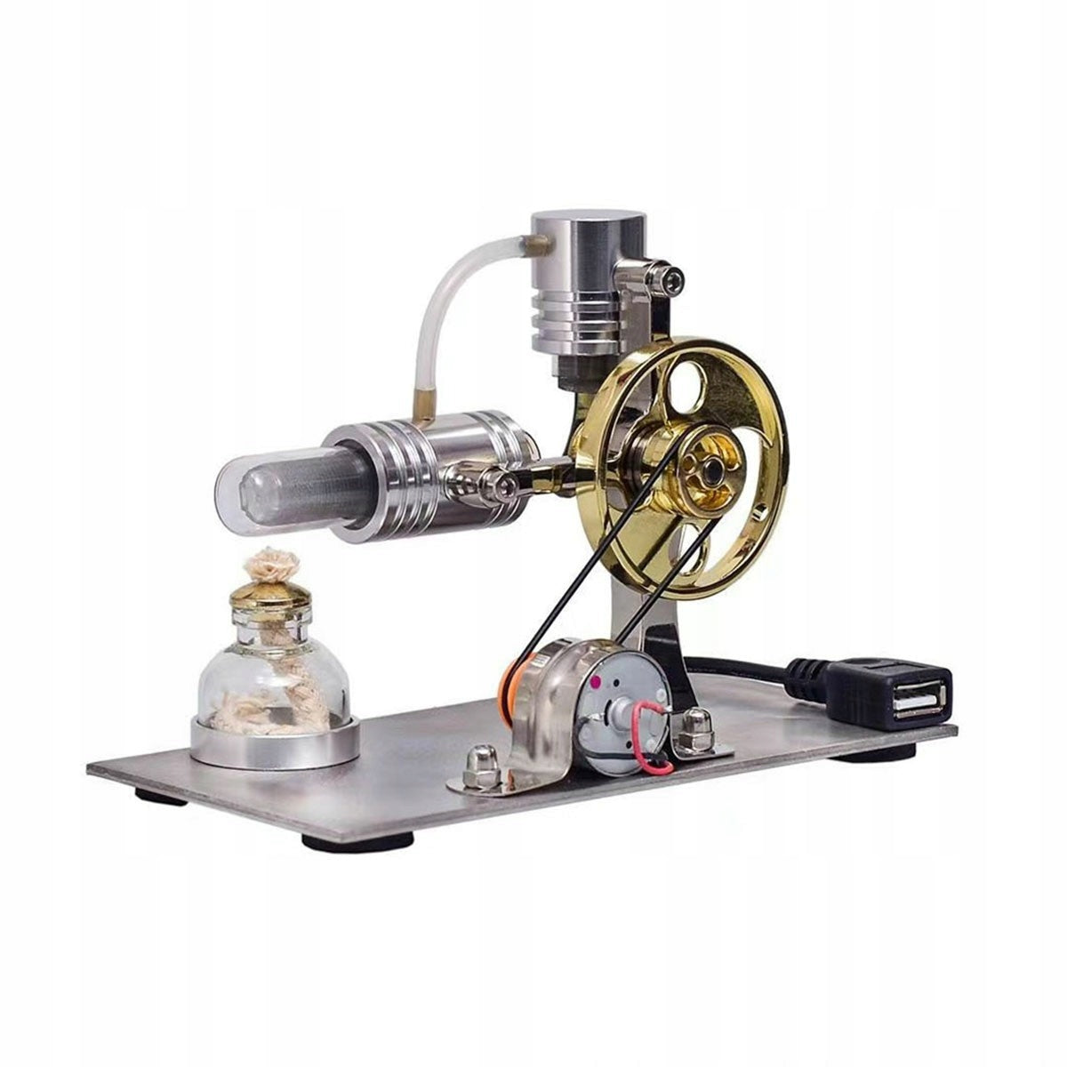 Stirling Motor with LED Current Generator USB STEM Kit Gift NikolaToy Brand no brand