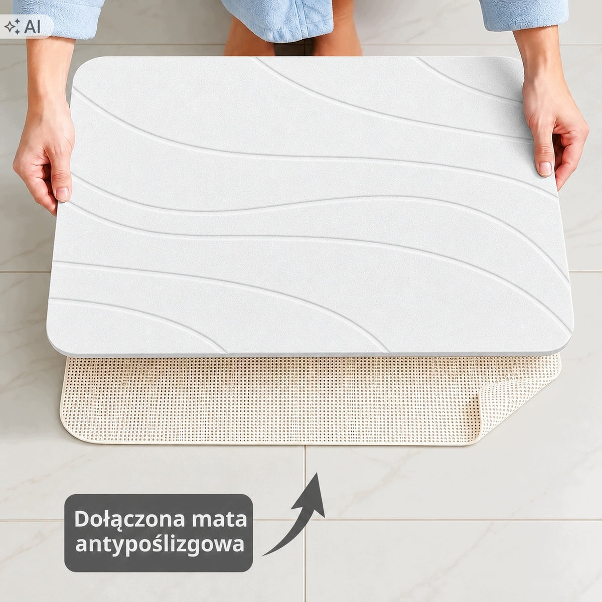 Stone Bathroom Mat 39x60 Non-Slip Quick-Drying Super Absorbent Brand no brand