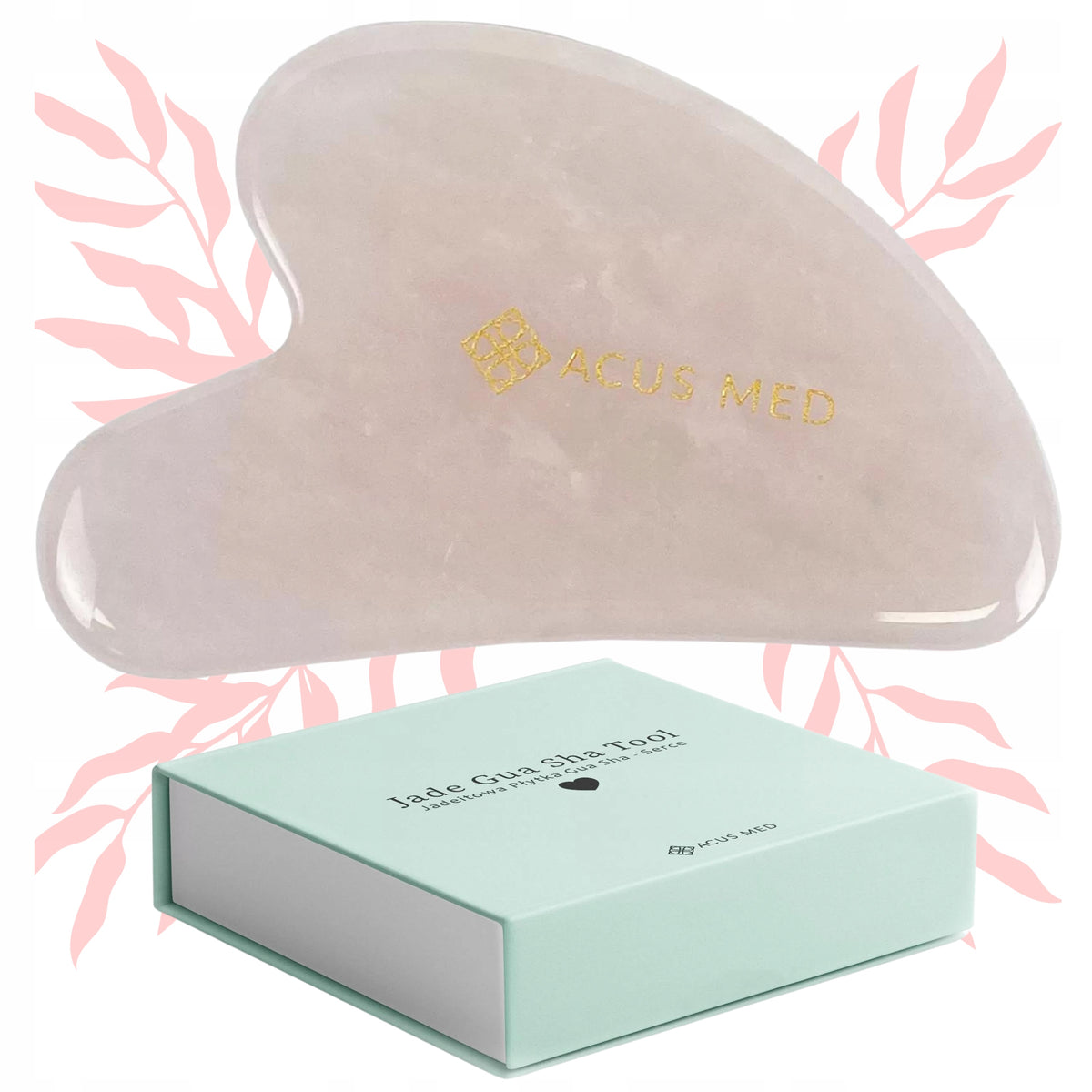 Stone Gua Sha Acus Med Jade Mechanical Heart Packaging status original