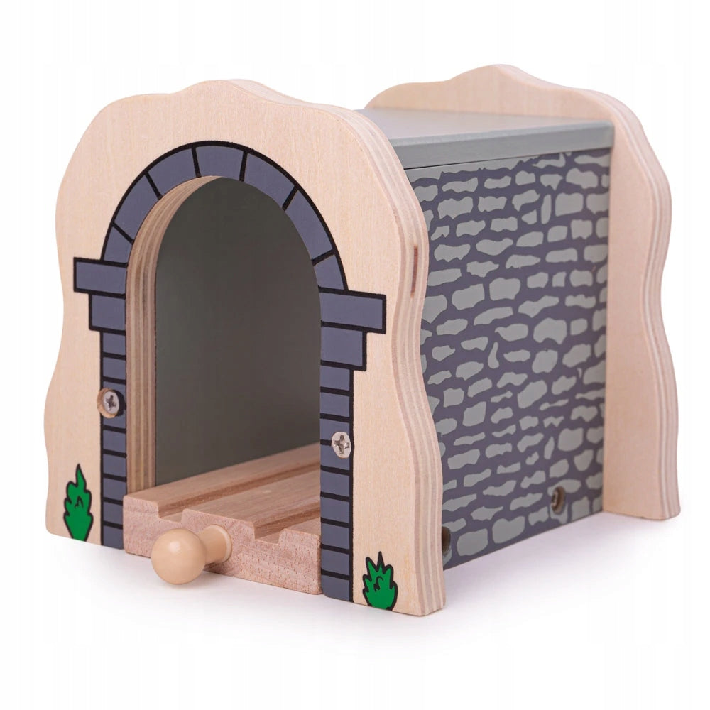 Stone Tunnel with Track - Wooden Queue series - BigJigs