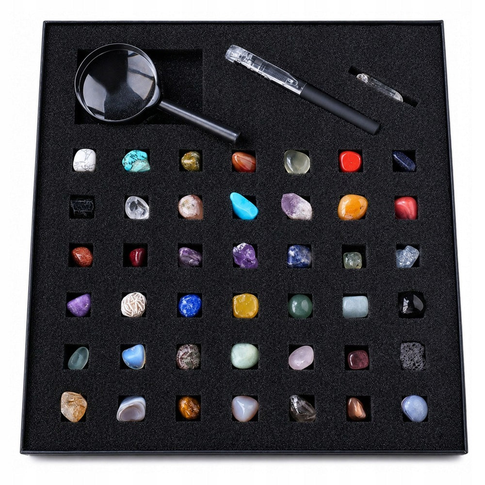 Stones Collectible Set Natural Minerals Collection 43 Pcs