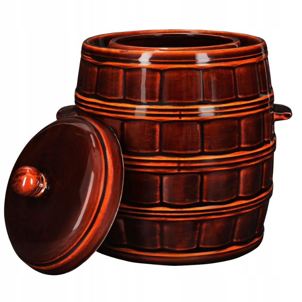 Stoneware BARREL 16L HERMETIC POT for PICKLING cabbage CUCUMBERS Packaging status original
