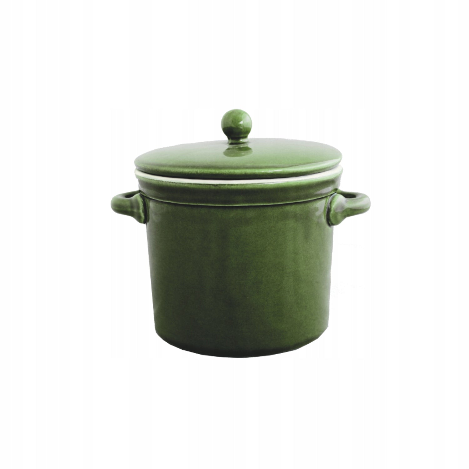 Stoneware CERAMIC pot for pickling cucumbers cabbage 1L for lard