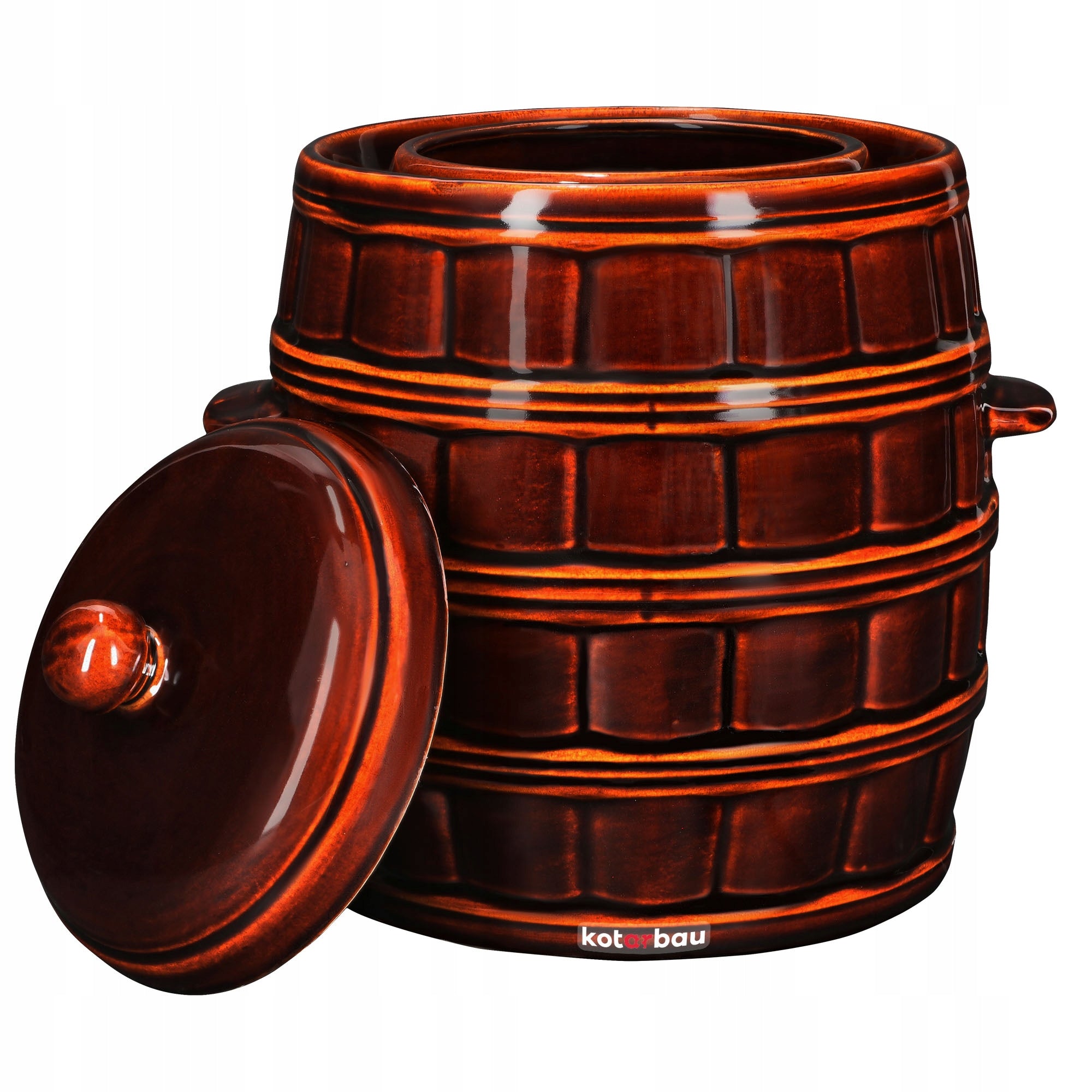 Stoneware POT 12 l Stoneware BARREL for PICKING CUCUMBERS cabbages COLLAR