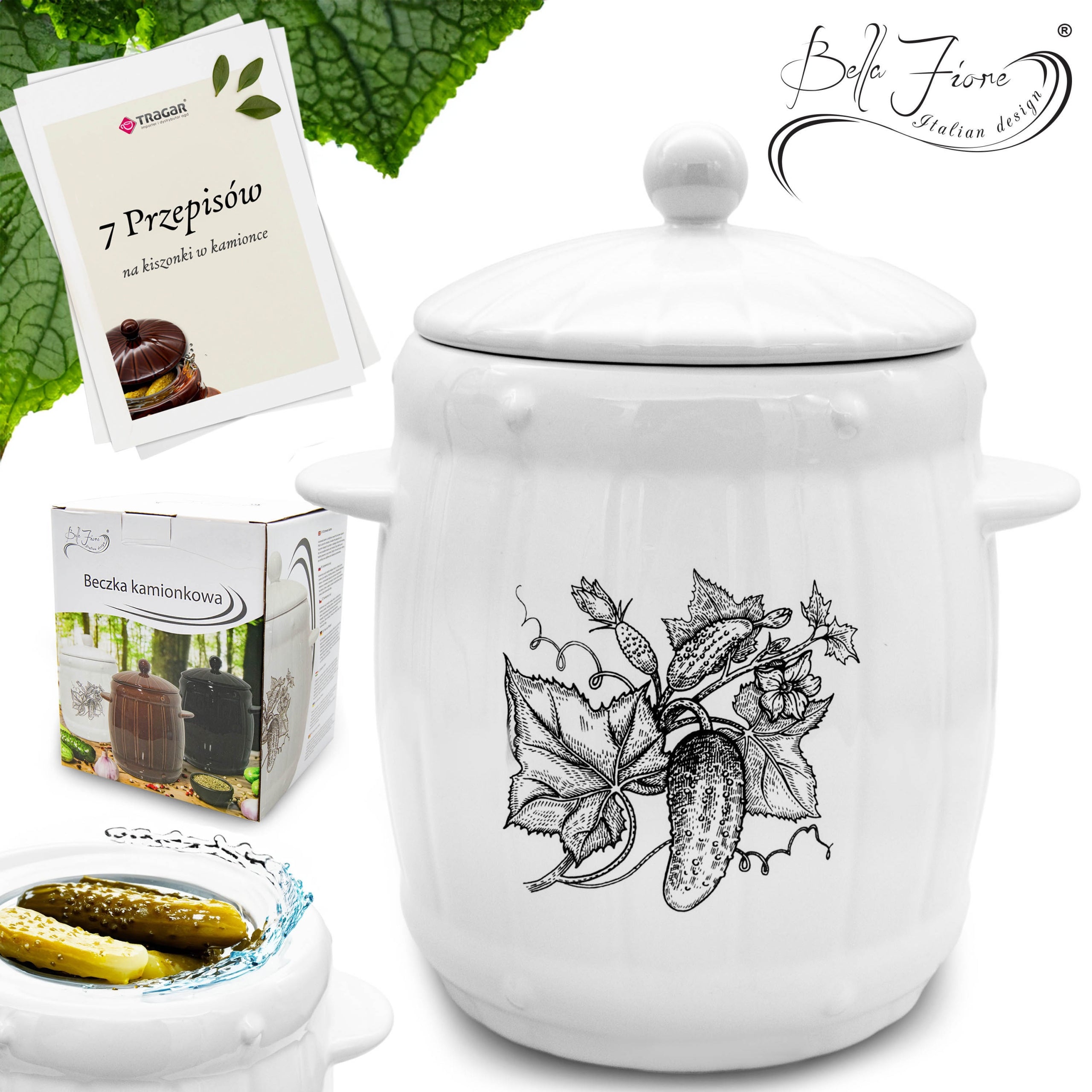 Stoneware barrel 3L stoneware FOR PICKING cucumbers pickled cabbage + FREEBIE