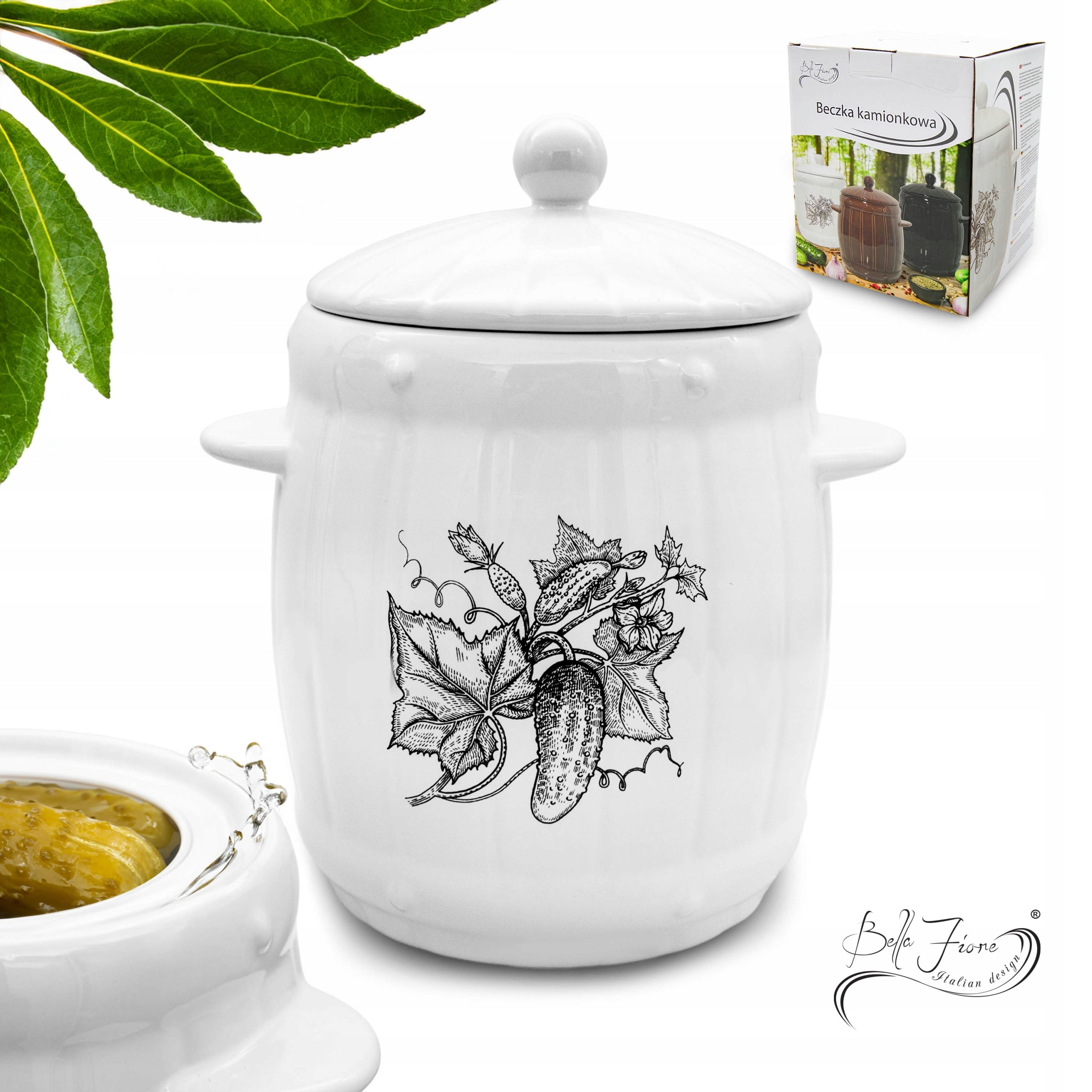 Stoneware barrel 6L HERMETIC stoneware for pickling cucumbers cabbage jar